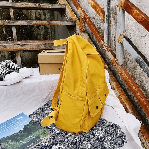 Simple Solid Women Backpack